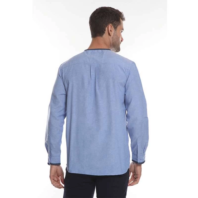 Product image 2nd Red - Baju Koko Pria Kerah Oval List Denim Blue 182104-S Blue