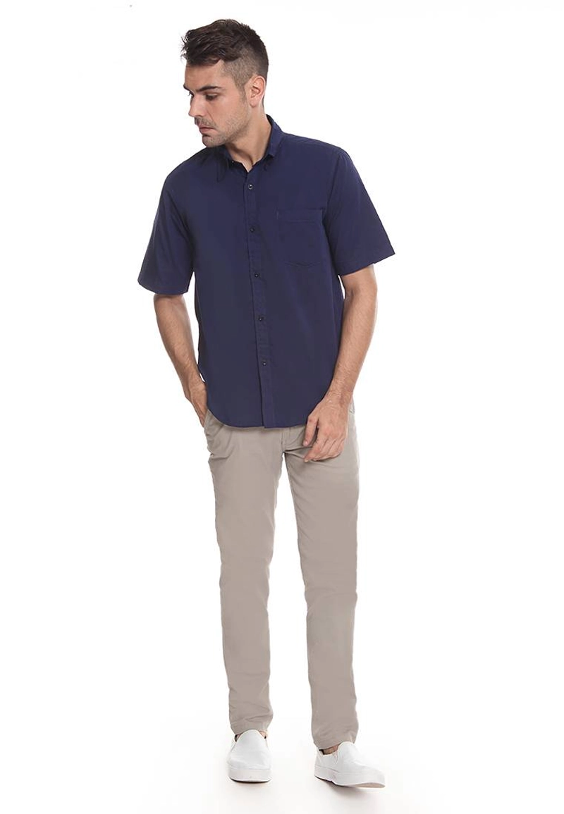 Product image 2nd RED - 2nd RED Kemeja Casual Basic SS 182021 S Navy