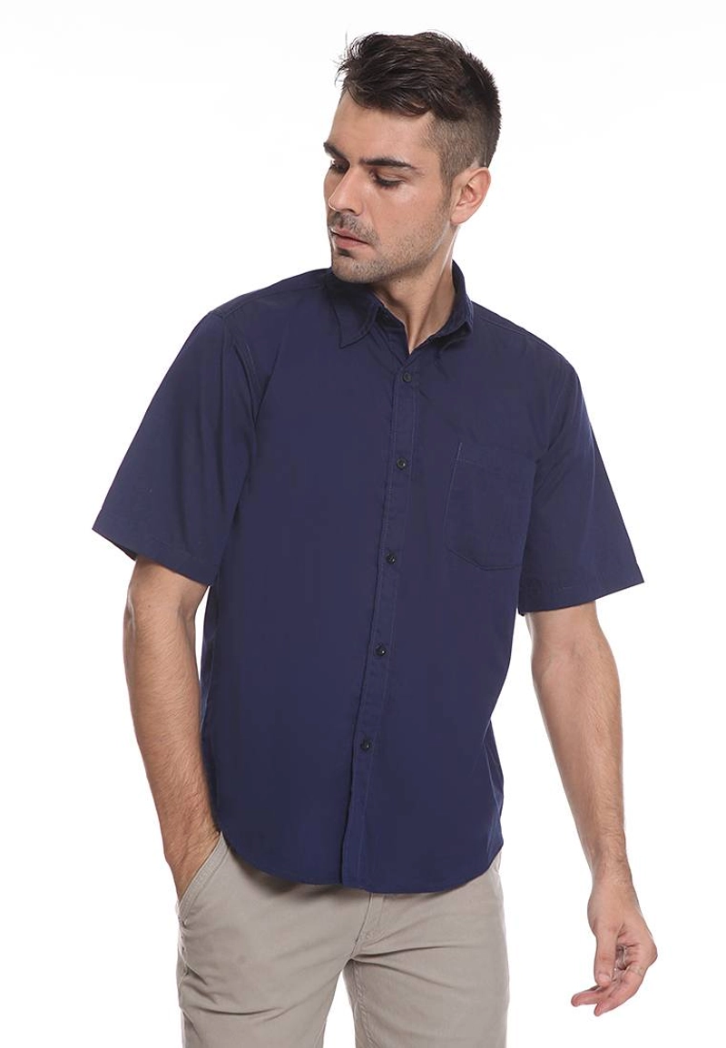 Product image 2nd RED - 2nd RED Kemeja Casual Basic SS 182021 S Navy
