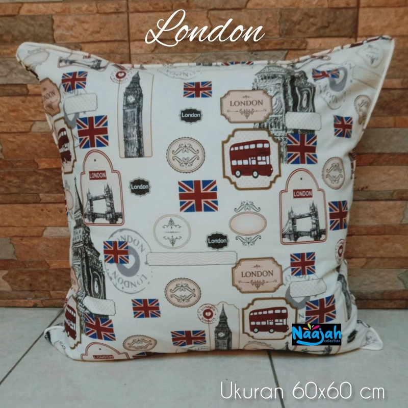 Product image By Najah Aef - Sarung Bantal Sofa London Sarungnya Aja 60x60cm Coklat