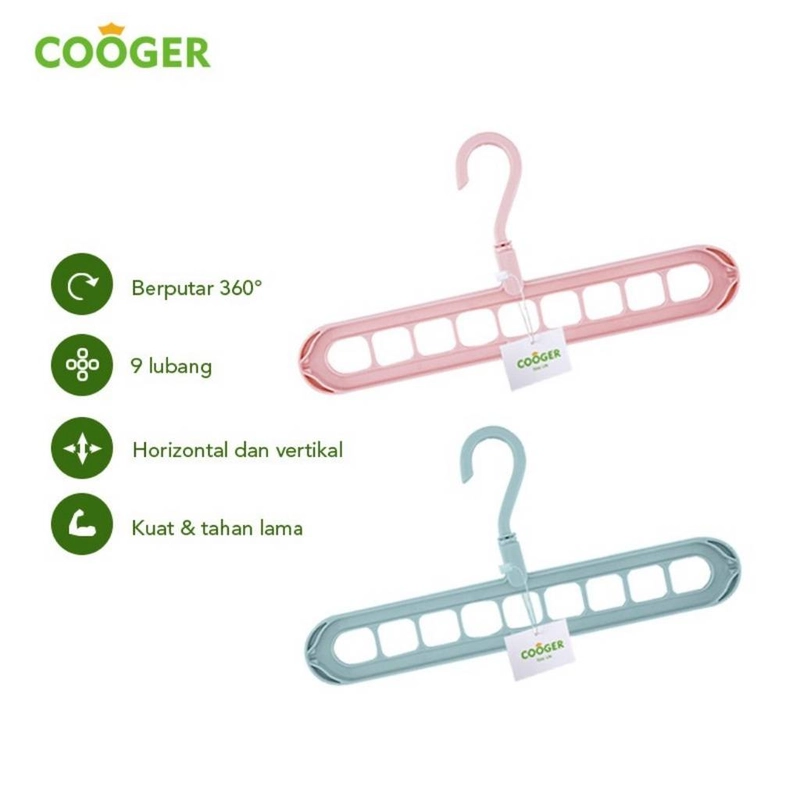 Product image COOGER magic rotatable nine-hole hanger 33.5 x 17 x 6cm Blue