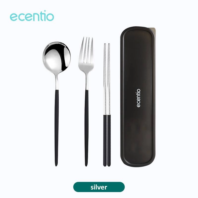 Product image Ecentio Stainless Steel Tableware Sets 3PCS ST3E-8501 24.0*6.0*3.0 Black+Sliver