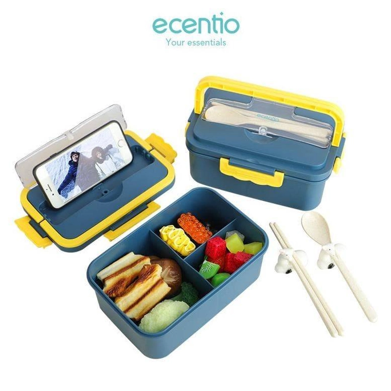 Product image Ecentio Three Compartment Portable Lunch Box PLBE-3301 1500 ml Dark Blue