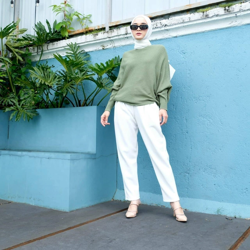 Product image Halika - Sweater Rajut Ghuma LD 110 Sd 120 Army
