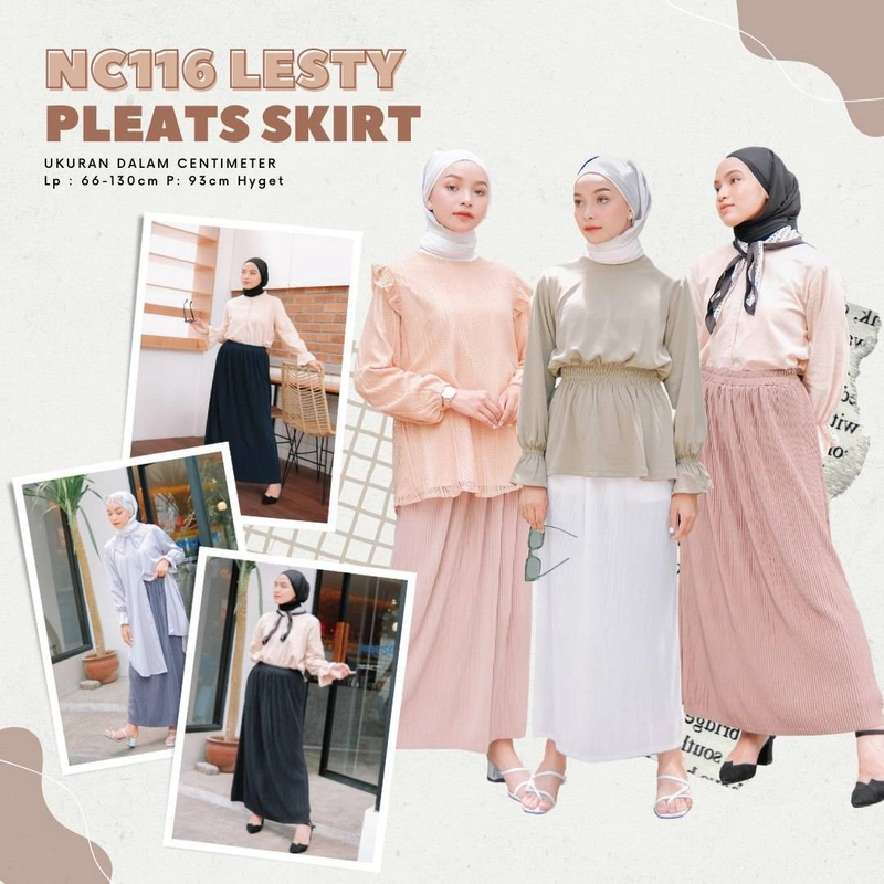 Product image Halika - Rok Plisket Lidi Premium All Size Navy