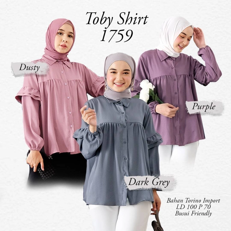 Product image Halika - Atasan Wanita Toby Shirt All Size Grey