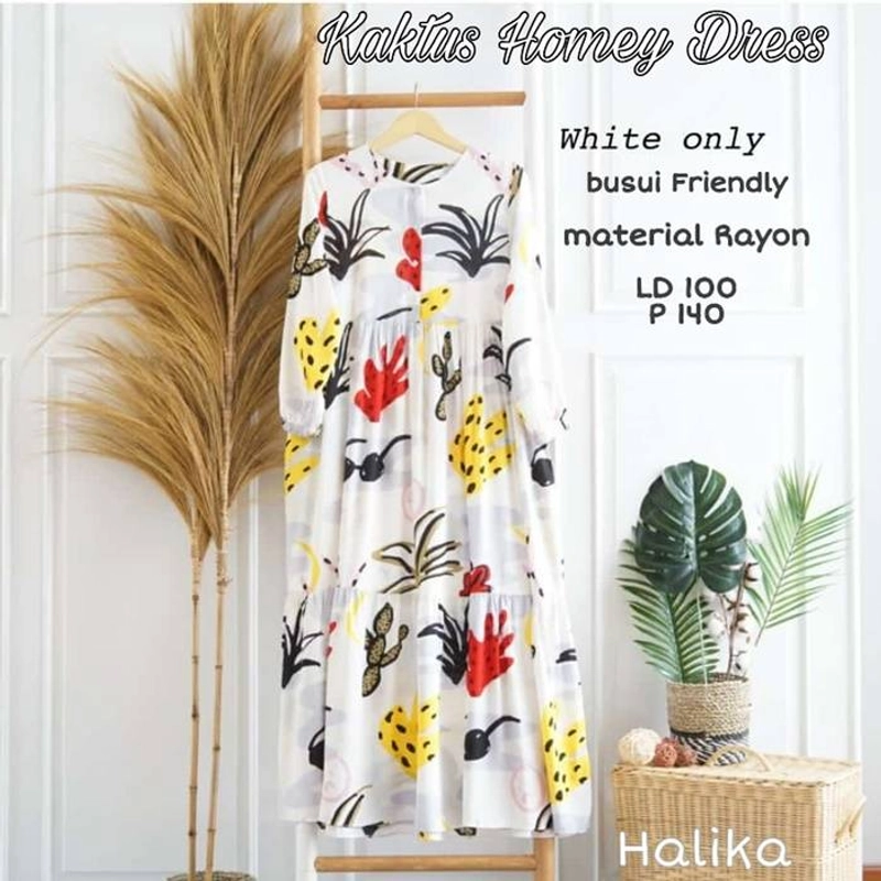 Product image Halika  - Kaktus Homey Dress Allsize White