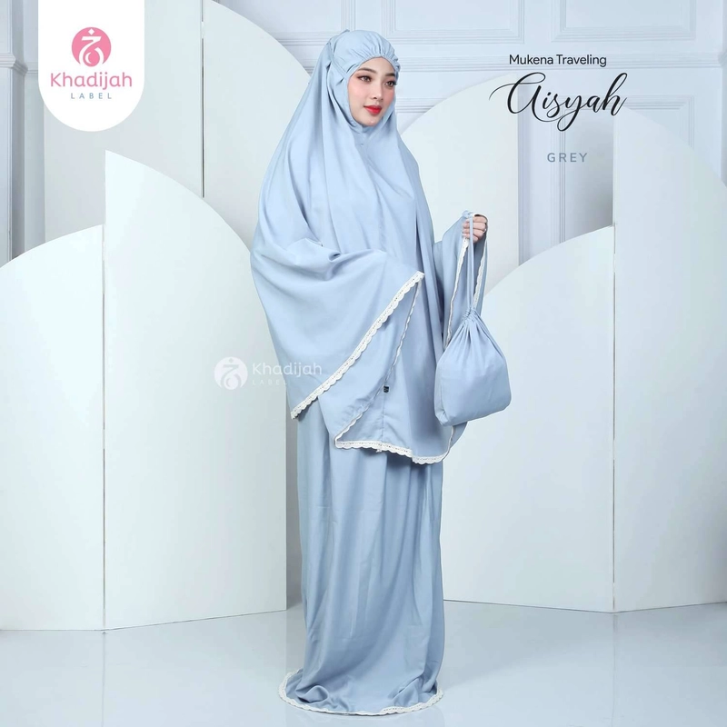 Product image Mukena Travel Aisyah All Size Abu