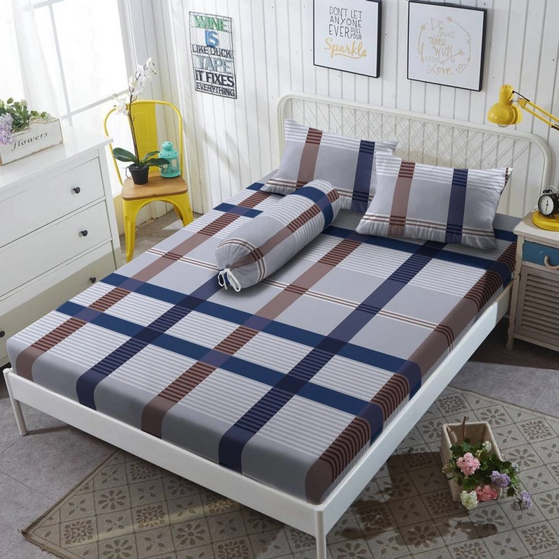 Kintakun - Sprei New Dluxe Minimalis Microfiber T30 Gerald 180x200 King Flat 