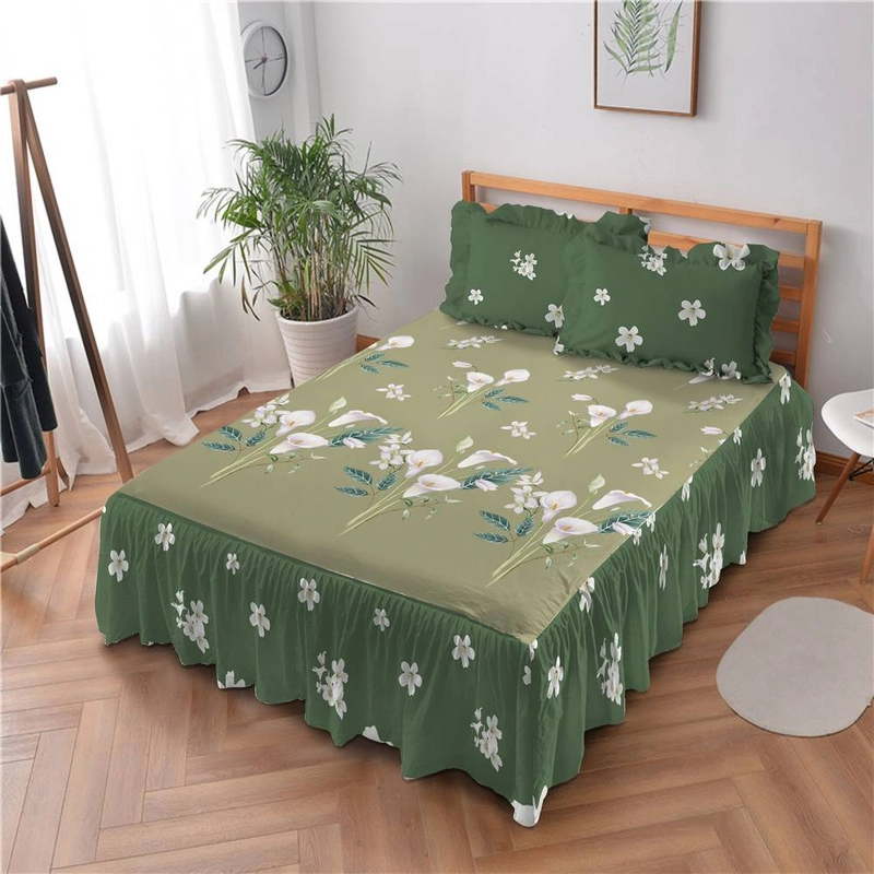 Product image Kintakun - Sprei Dluxe Dahayu Bunga Microtex Hijau 160 x 200 Rumbai