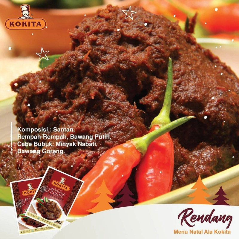 Product image Kokita - Rendang Padang 60 gr Coklat Tua