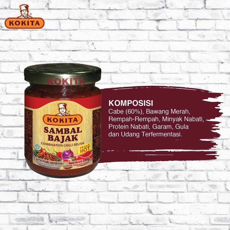 Product image Kokita - Bajak Pedas 250 gr Merah Cabe