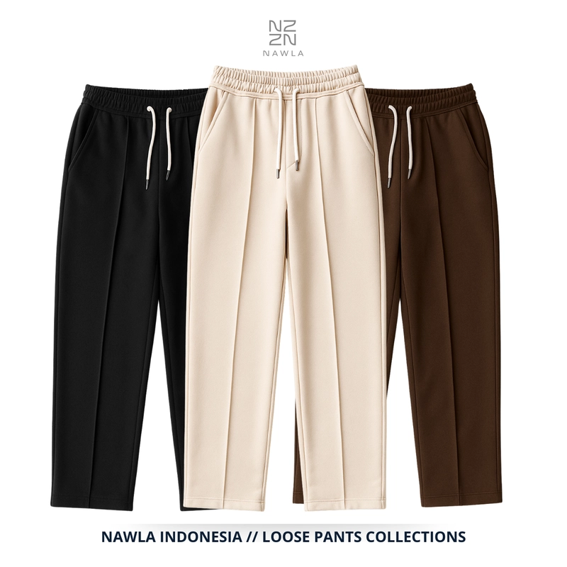 Product image NAWLA - Baggy Loose Pants Pleated Fit S Cream