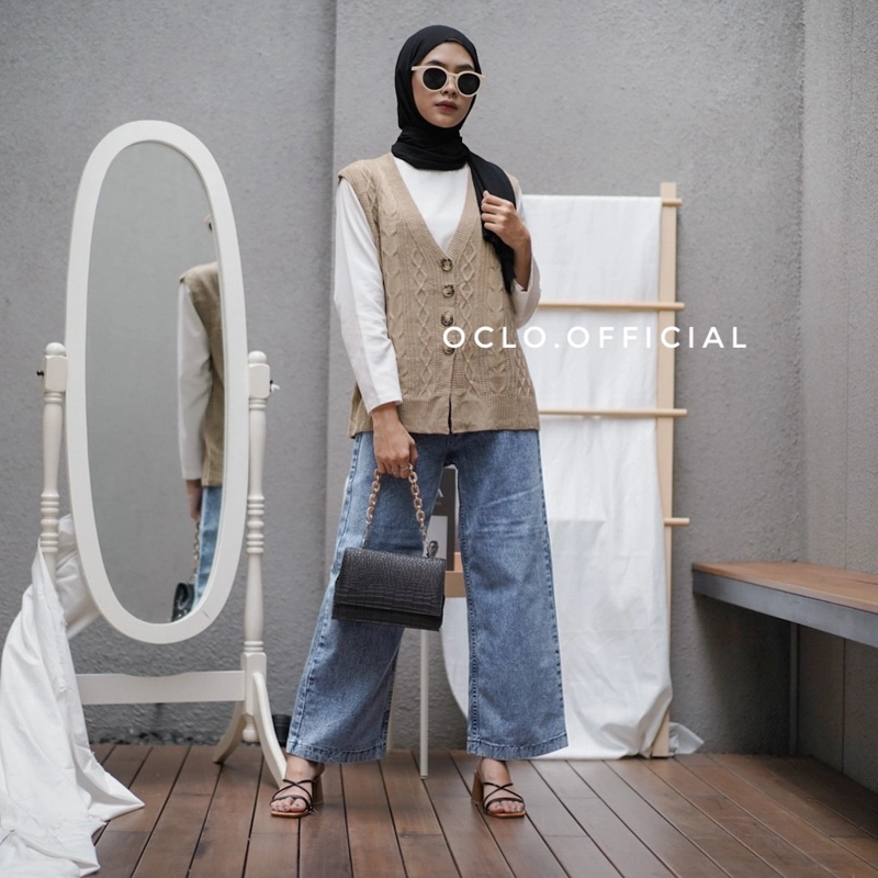 Product image Oclo Official - Austin Vest Knit All Size Dark Creamy
