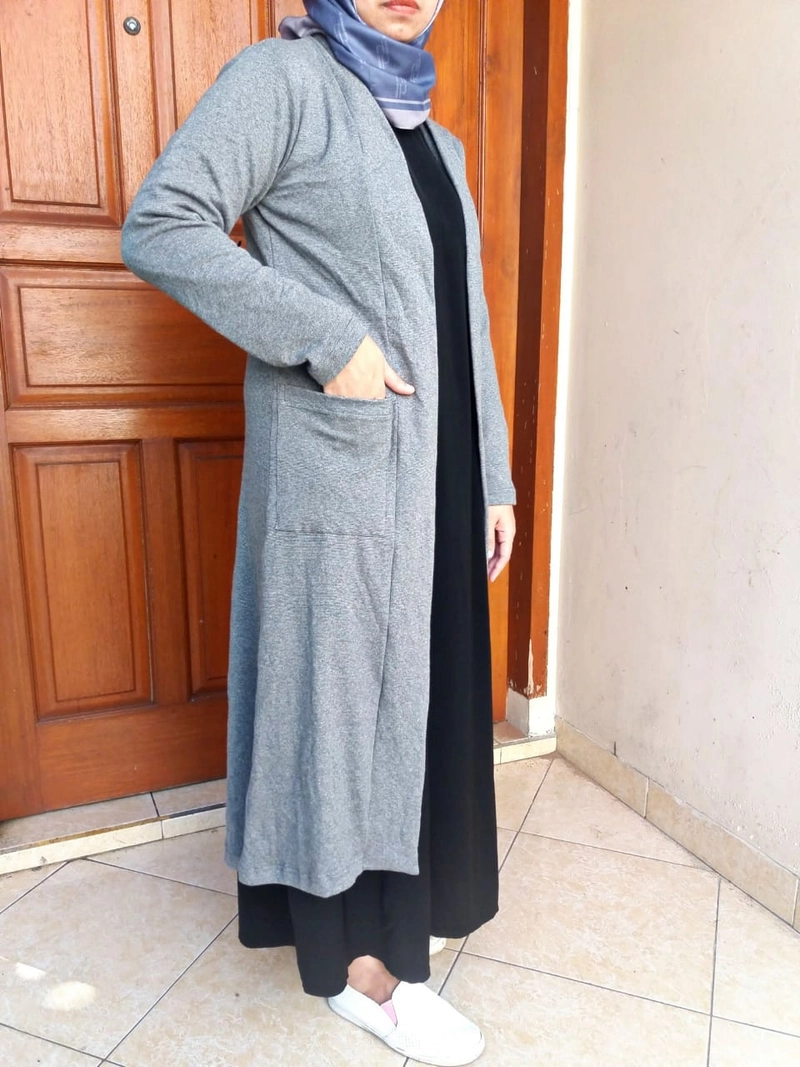 Product image Kalea - New Outer Kalea Lengan Panjang All size ABU TUA