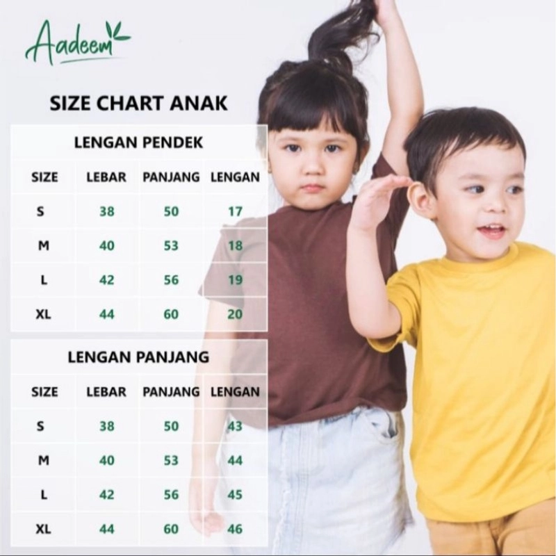 Product image Aadeem - Kaos Anak Lengan Panjang Aadeem Katun Bambu S Hitam