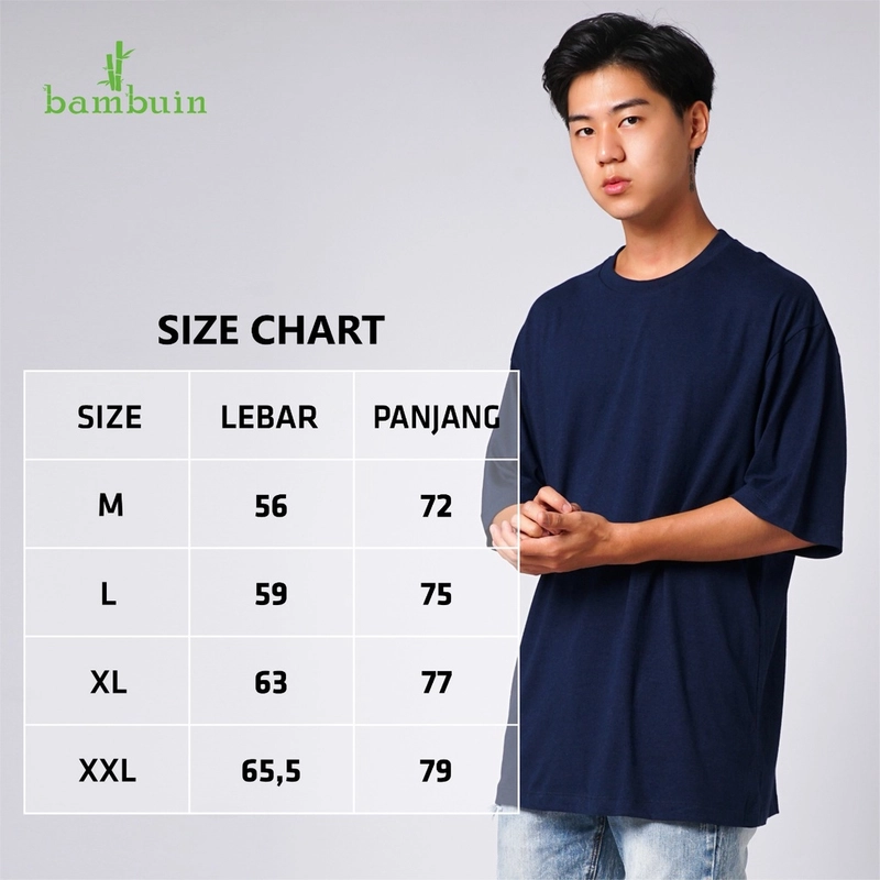 Product image Aadeem - Kaos Oversize Bambuin - Kaos Polos Oversize Lembut Adem XXL Maroon