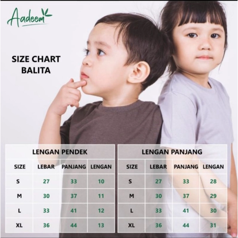 Product image Aadeem - Kaos Balita Katun Bambu / Kaos Polos Balita Cotton Bamboo (1-5th) S Hitam