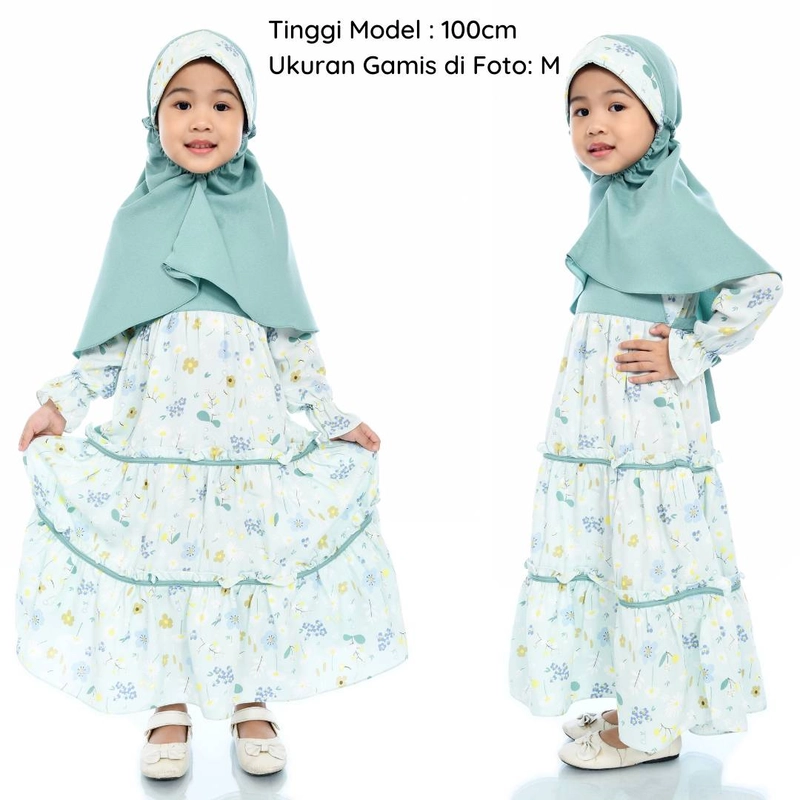 Product image Al Kahf - Gamis Anak Rayon Motif Adellia M WARDAH