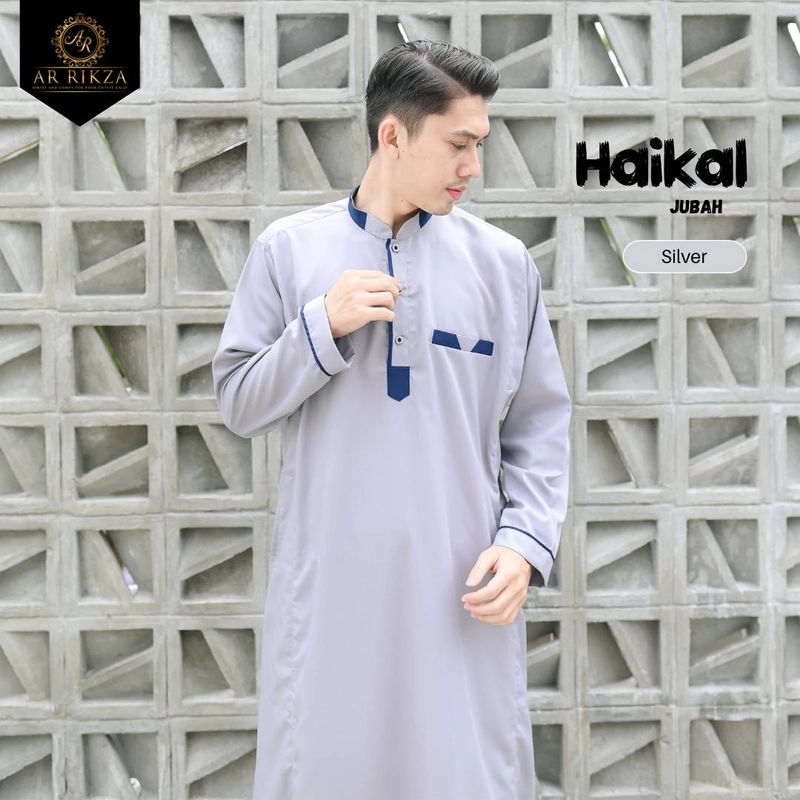 Product image Arrikza - Jubah Pria Dewasa S Silver