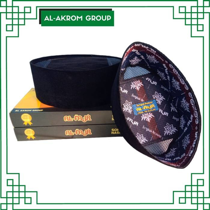 Product image Al Akrom Group - Peci Hitam Polos AC 10 Size 3