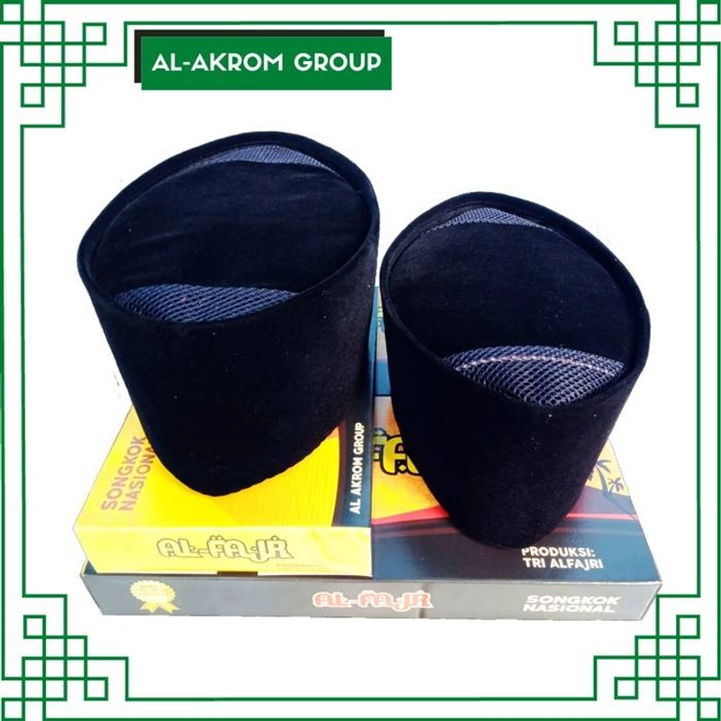 Product image Al Akrom Group - Peci Hitam Polos AC 10 Size 3