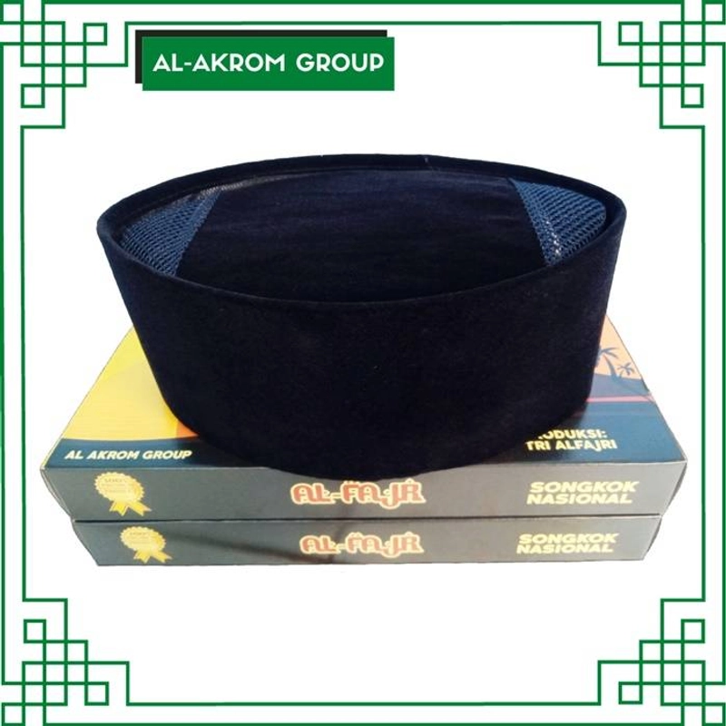 Product image Al Akrom Group - Peci Hitam Polos AC 10 Size 3