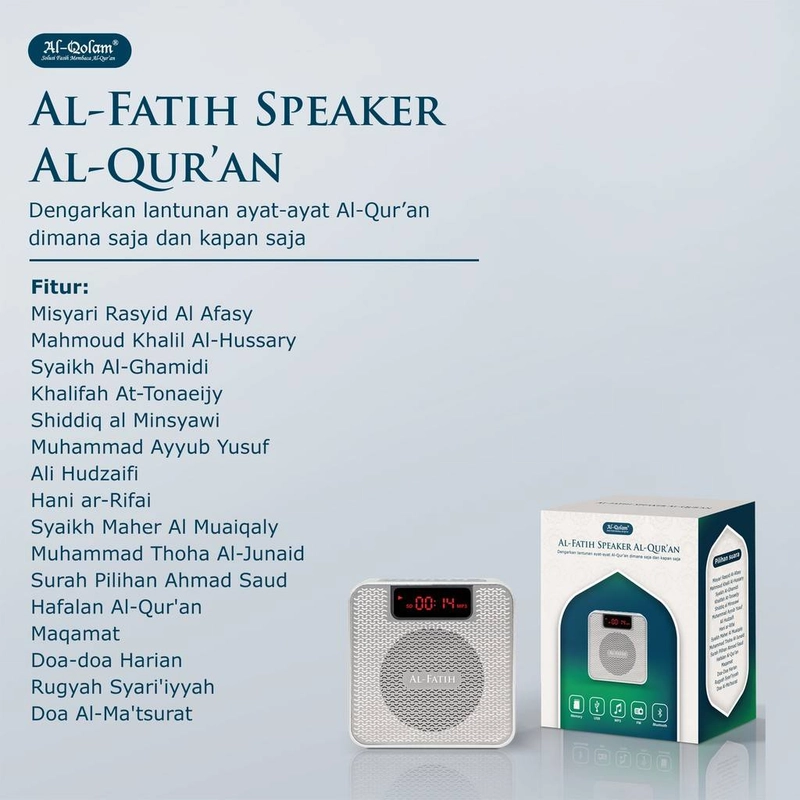 Product image Al Qolam Bandung - Speaker Bluetooth Al-Qur'an Grey
