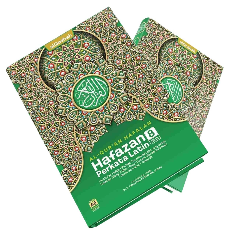 Product image Al Qosbah AlQuran Hafazan 8 Blok Perkata Latin A5 A5 (21,9 x 15,8 cm) Hijau