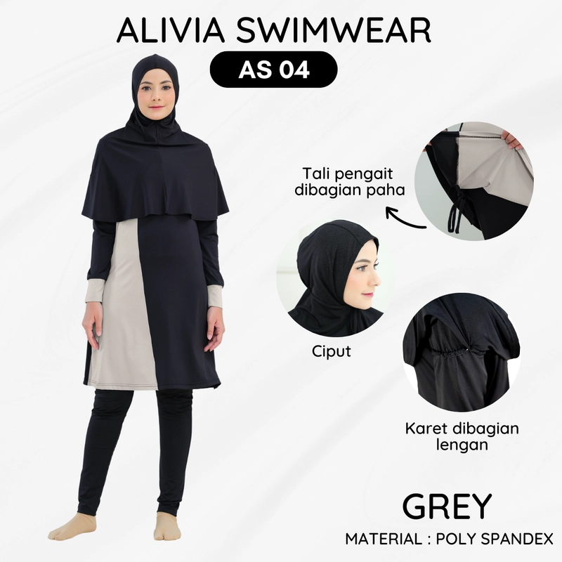 Product image Alivia House - BAJU RENANG ALIVIA AS04 M GREY