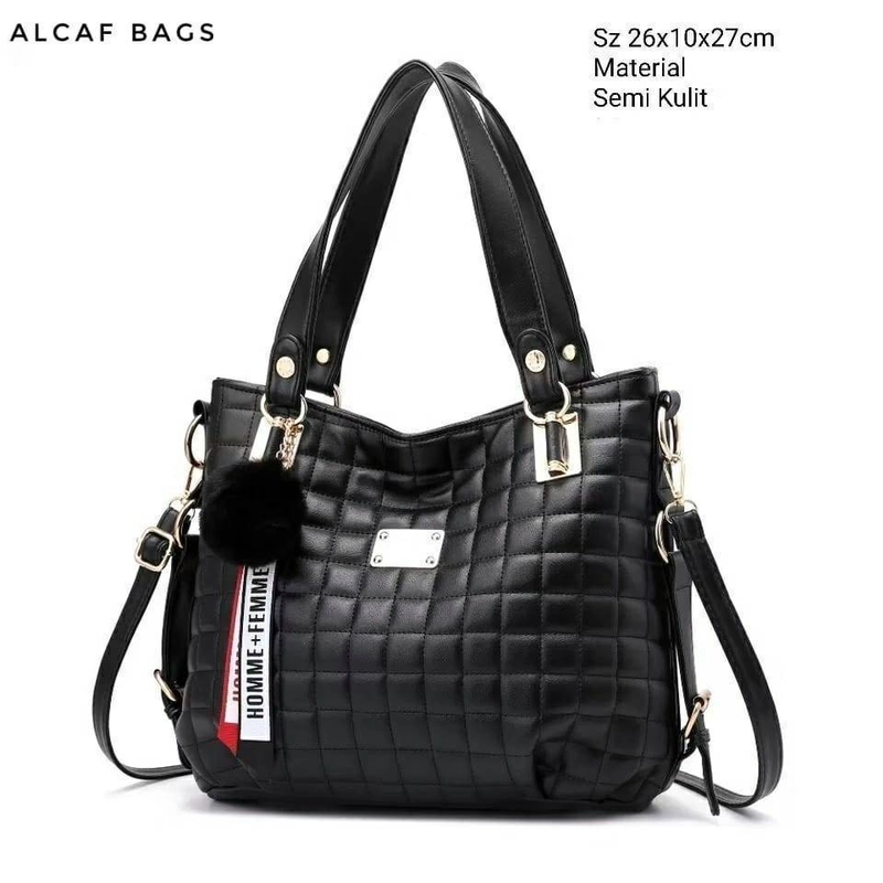 Product image Alcaff - Ibu Slempang Tote Bordir Hitam 25 x 10 x 27cm