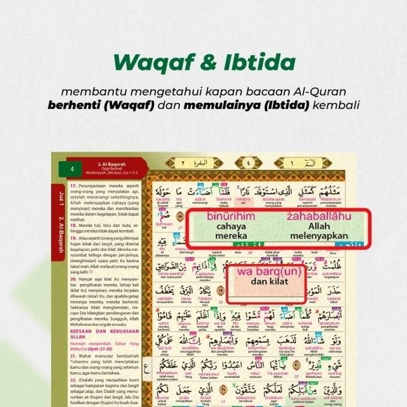 Product image ASY-SYIFA AKBAR B4 Al-Quran Jumbo Terjemah Perkata Latin Tajwid Waqof Ibtida B4 Biru
