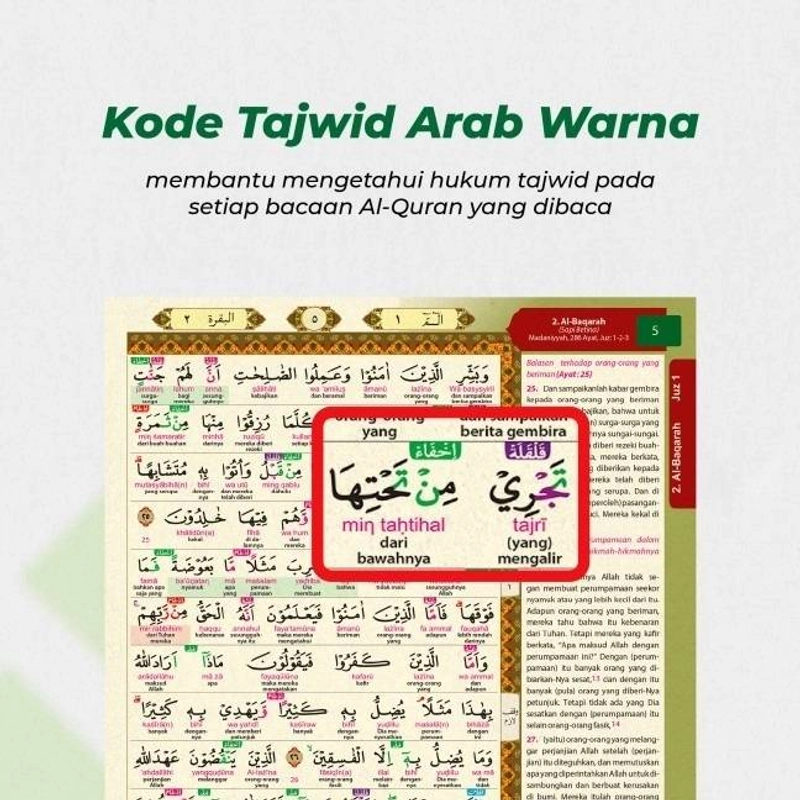 Product image ASY-SYIFA AKBAR B4 Al-Quran Jumbo Terjemah Perkata Latin Tajwid Waqof Ibtida B4 Biru