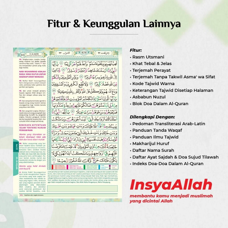 Product image Alfatih Quran - MARYAM A6 Al-Quran Cantik Wanita Terjemah Rasm Utsmani Kode Tajwid Warna A6 Kecil A6 Merah Marun