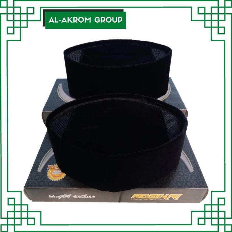 Product image Al Akrom Group - Peci Hitam Polos AC PREMIUM 4 Hitam