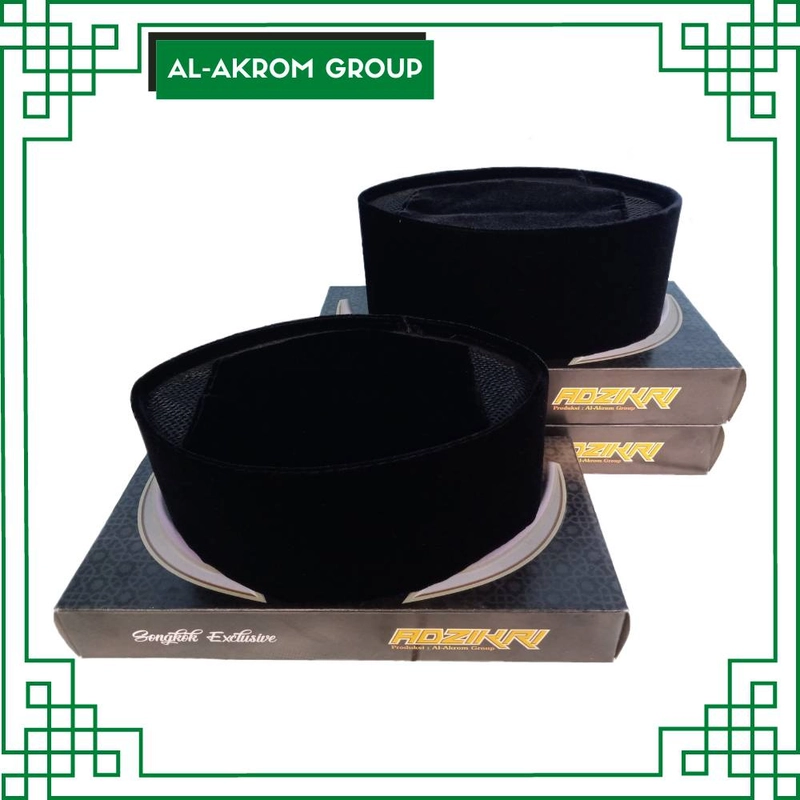 Product image Al Akrom Group - Peci Hitam Polos AC PREMIUM 4 Hitam