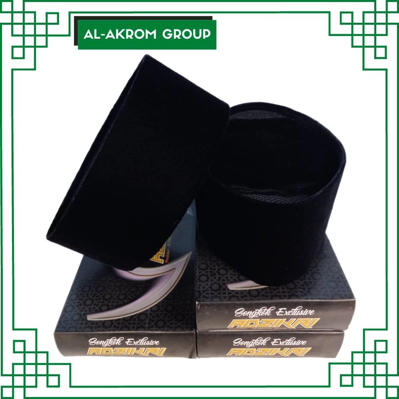 Product image Al Akrom Group - Peci Hitam Polos AC PREMIUM 4 Hitam