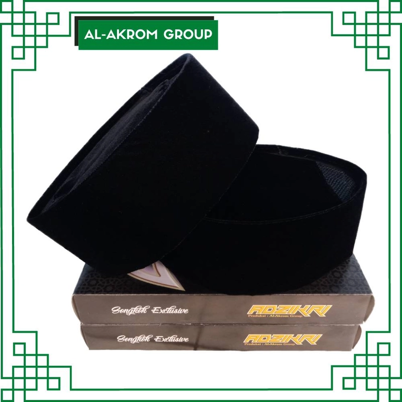 Product image Al Akrom Group - Peci Hitam Polos AC PREMIUM 4 Hitam