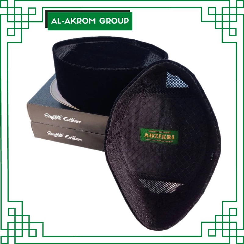 Product image Al Akrom Group - Peci Hitam Polos AC PREMIUM 4 Hitam