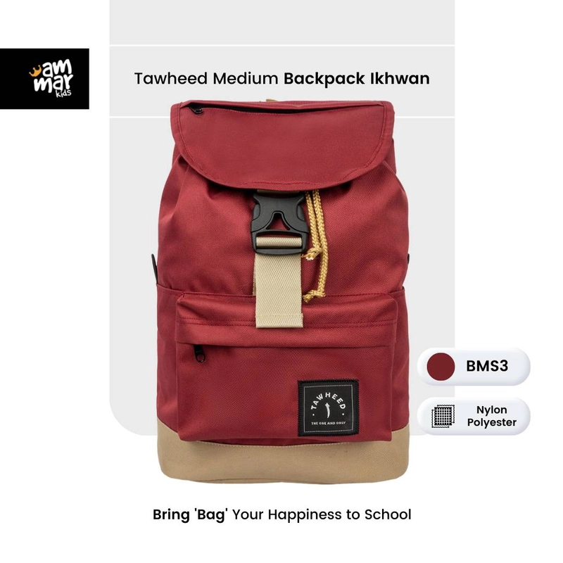 Product image Ammar Kids - Tawheed Medium Backpack Ikhwan Maroon BMS3 300g Maroon