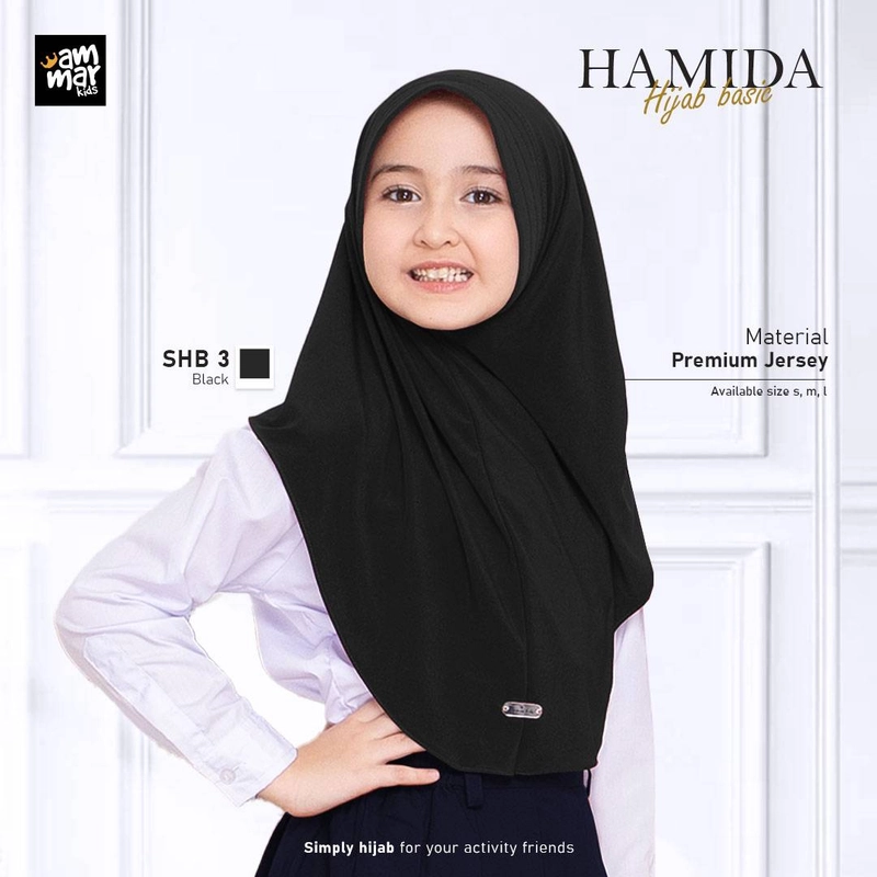 Product image Ammar Kids - Hamida Hijab Basic SHB3 S Black