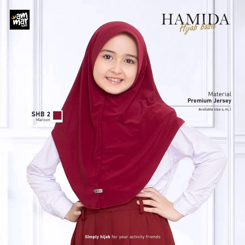 Product image Ammar Kids - Hamida Hijab Basic SHB2 S Maroon