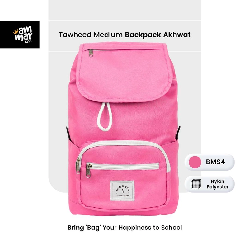 Product image Ammar Kids - Tawheed Medium Backpack Akhwat Pop Pink BMS4 300 G Pink