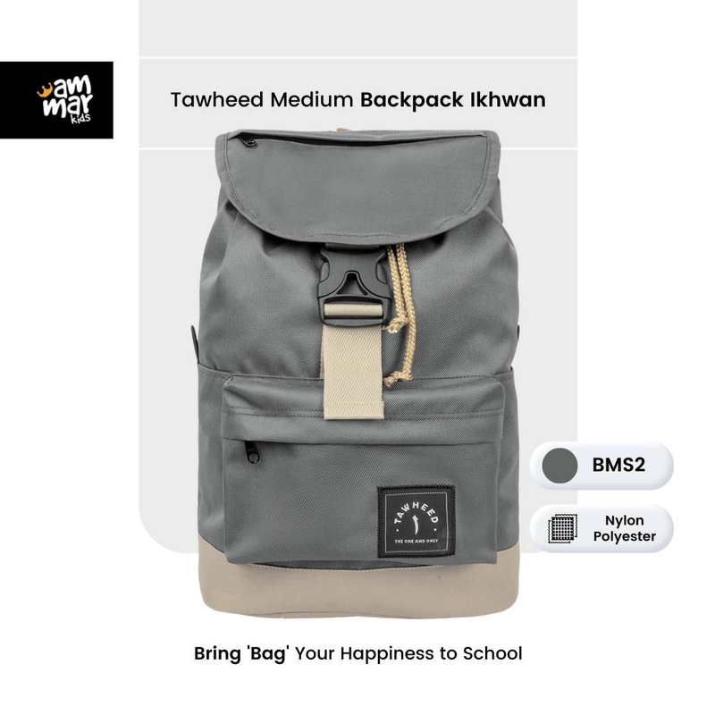 Product image Ammar Kids - Tawheed Medium Backpack Ikhwan Grey BMS2 300g Grey