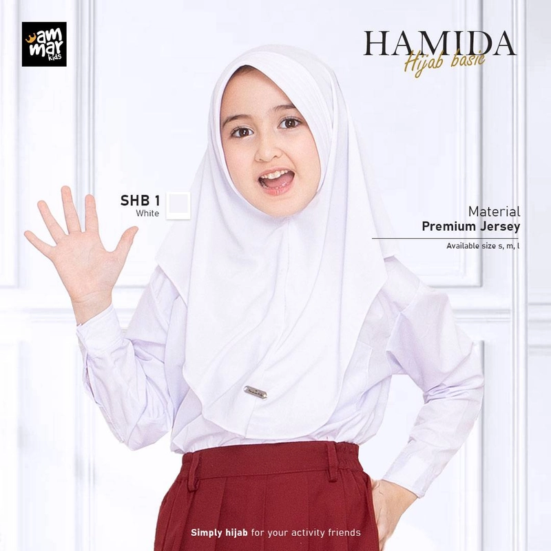 Product image Ammar Kids - Hamida Hijab Basic SHB1 S White