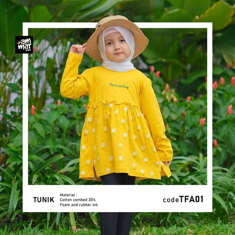 Product image Ammar Kids - Tunik Full Print TFA01 S Kuning