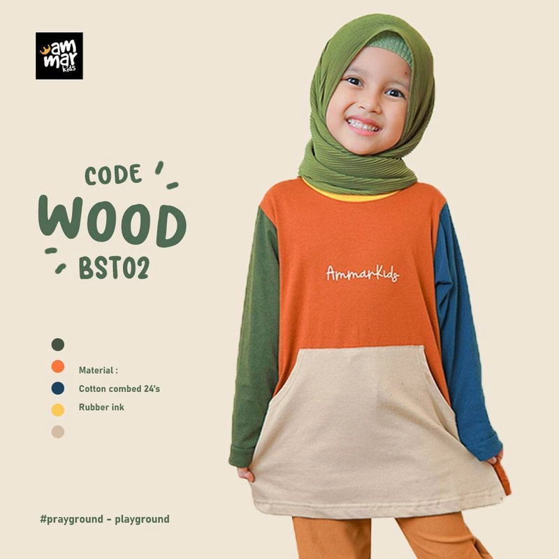 Ammar Kids - Tunik Bummi Series BST02 S Wood