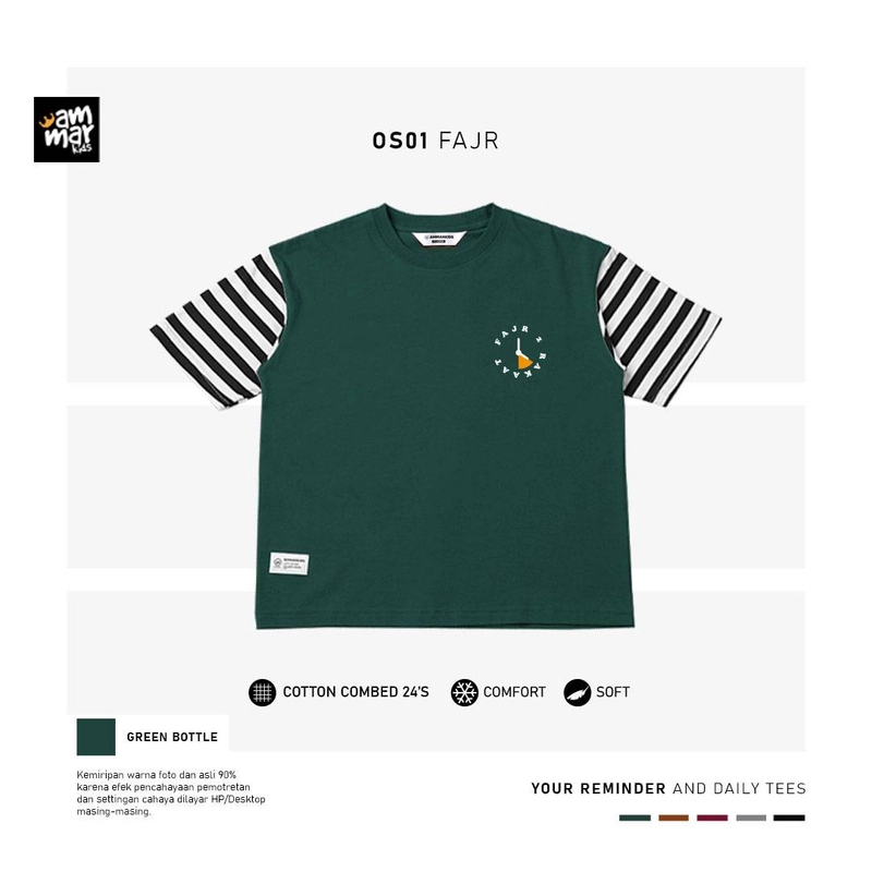 Product image Ammar Kids - Oversize Prayers Tees OS01 S Green Bottle