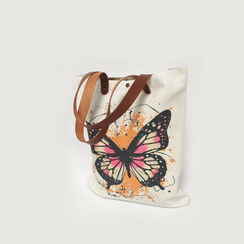 Product image Dewani - Totebag Vintage Set KUP S03 Tas Kanvas Seri Kupu 40x36x5 Cream