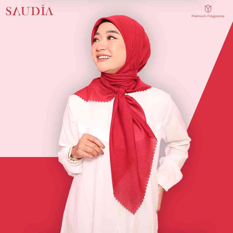 Product image Ansania - Kerudung Hijab Wangi Ansania Premium Saudia Sonic / Laser Cut P= 110cm, L= 110cm, Tolerance ±1.5% Maroon
